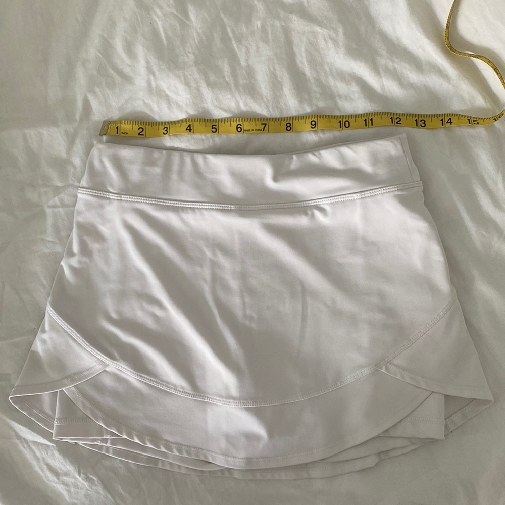 White tennis skirt